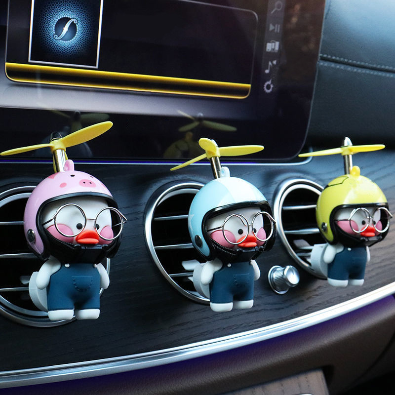 Autó Szitakötő Kis Sárga Kacsa Aromaterápiás Dísz Autóbelső Dekoráció Klíma Légkondicionáló Frissítő Para Auto