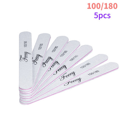 5/10 buc. Pile de unghii cu două fețe pentru șmirghel Pile de unghii Tampon pentru manichiură Unelte profesionale de șlefuit cu jumătate de lună, puternică, groasă.