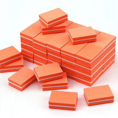 Lot de 50 bucăți, mini blocuri de fișiere cu două părți, cu burete colorat, lac de unghii, benzi tampon de șlefuire, modificare cub de fasole