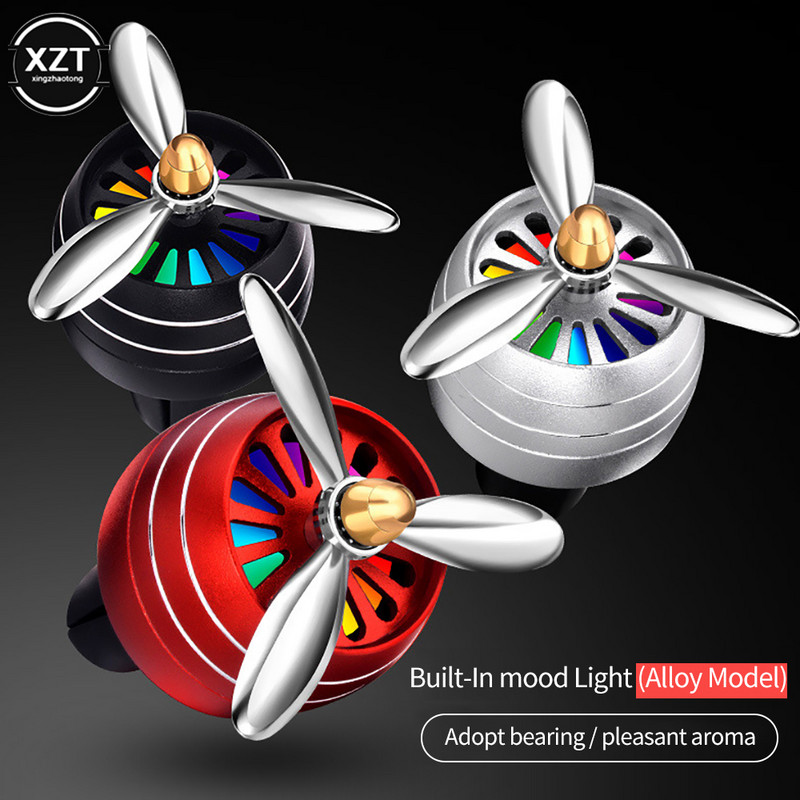 LED autós aromaterápiás autós kivezető illatkapocs aerodinamikus propeller parfüm klip autós ventilátor aromaterápiás autóbelső kiegészítők