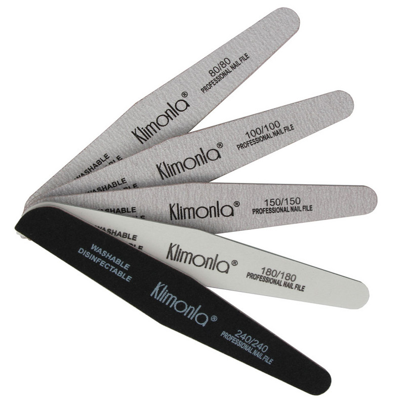 5 buc/lot pilă profesională pentru unghii cu design Half Moon Mix, 80/100/150/180/240, bloc tampon, instrumente de frumusețe, pile lavabile pentru barcă