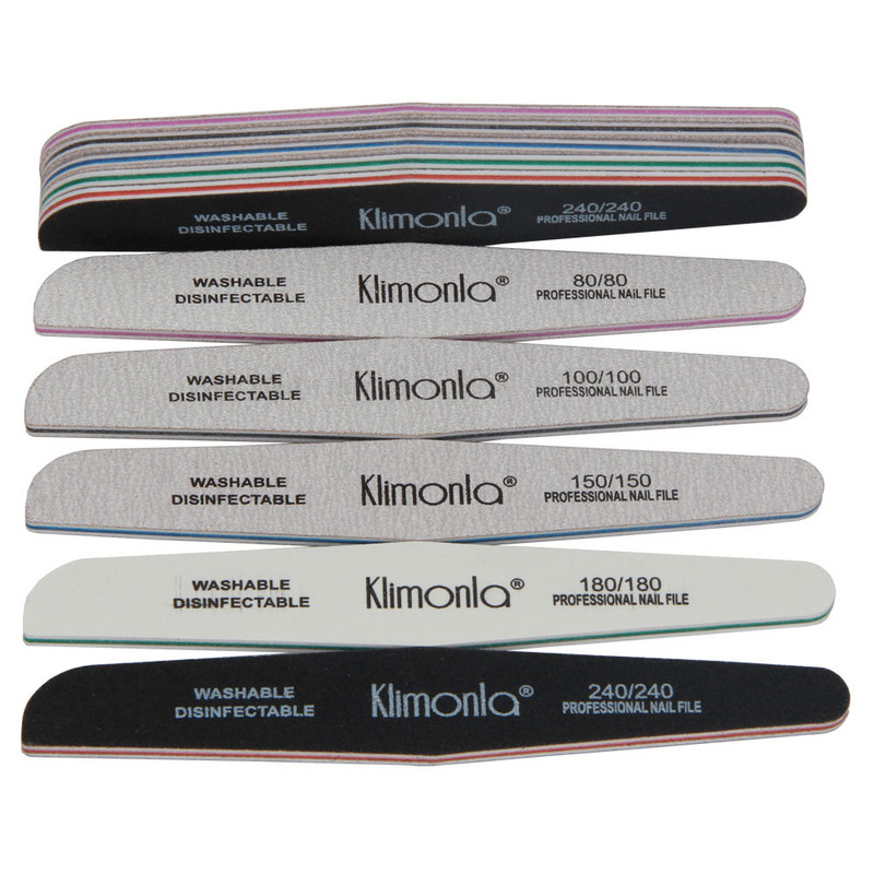 5 buc/lot pilă profesională pentru unghii cu design Half Moon Mix, 80/100/150/180/240, bloc tampon, instrumente de frumusețe, pile lavabile pentru barcă