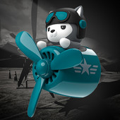 Akzz autós légtisztító Kukii Husky Popo Dada autós kiegészítők beltéri parfüm diffúzor Pilot forgó propeller kimeneti parfüm