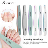 SENIGNOL 6 buc set pile de unghii cu dublu granulatie bloc tampon de slefuit 100/150/180/220/240/280/1000/4000 pile de manichiura pedichiura