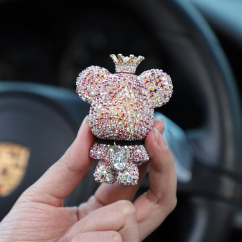 Creative crown diamond сладко мече кола насилие мечка аромат парфюм щипка изход за въздух ароматна украса за кола освежител за въздух сладък