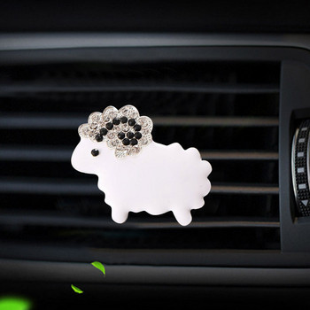 Инкрустация Водна бормашина овца освежител за кола флакон за парфюм дифузер в автомобила авто Климатик изходен отвор за въздух Щипка за парфюм
