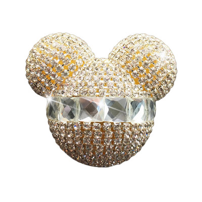 Agrafe pentru aerisire masina Charm Clip pentru iesire aer conditionat masina Urs cu strass Decorare interioara masina Difuzor de arome auto Au