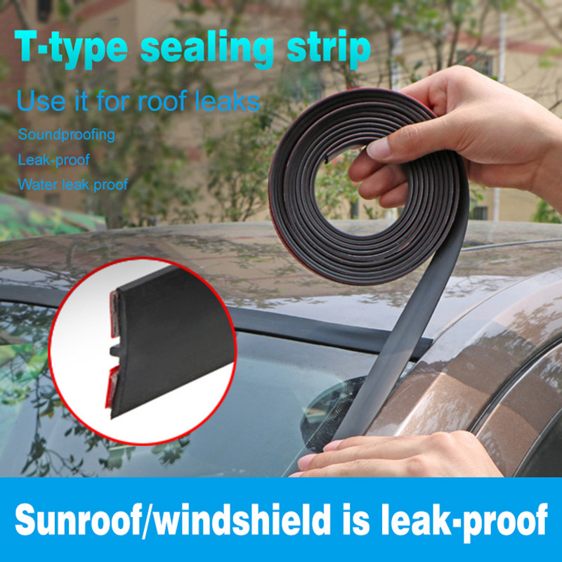 Garnitură auto Garnitură T pentru parbriz față ferestrei, bandă izolatoare fonică impermeabilă și rezistentă la praf pentru ușa din spate a luminatorului