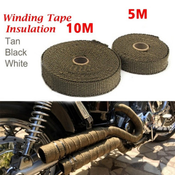 Roll Fiberglass Heat Shield Θερμική ταινία εξάτμισης μοτοσικλέτας Header Pipe Heat Wrap Tape Thermal Protection Pipe Insulat