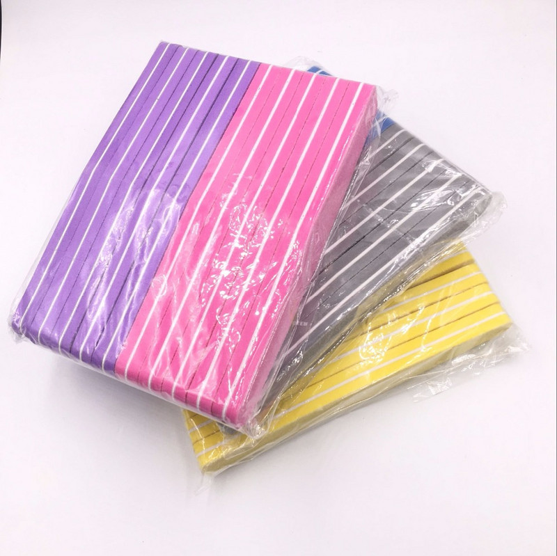 60 buc/lot pile de unghii cu două fețe buff 100/180 granulație burete soare bloc tampon pentru unghii pentru poloneză cu gel UV pentru unghii instrument DIY pentru arta unghiilor