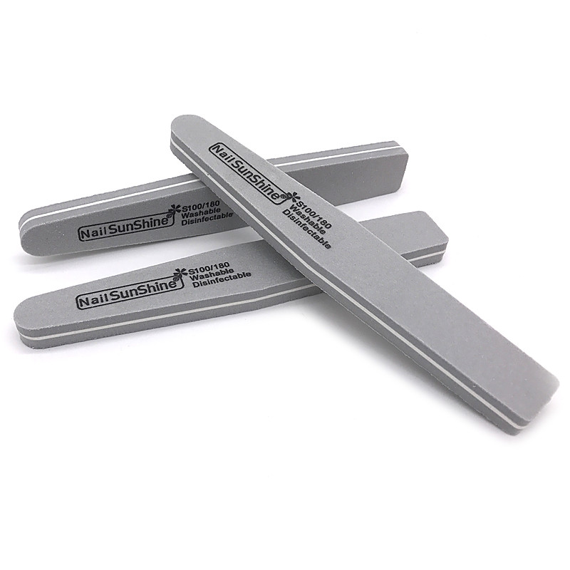 60 buc/lot pile de unghii cu două fețe buff 100/180 granulație burete soare bloc tampon pentru unghii pentru poloneză cu gel UV pentru unghii instrument DIY pentru arta unghiilor