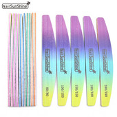 3/5/10 DB Rainbow körömreszelő puffer körömápoláshoz 80/100/150/180/240 Limas Tool Supplies Professzionális erős vastag csiszolóreszelő