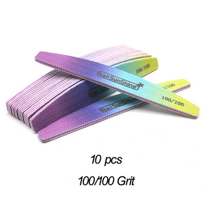 3/5/10 DB Rainbow körömreszelő puffer körömápoláshoz 80/100/150/180/240 Limas Tool Supplies Professzionális erős vastag csiszolóreszelő