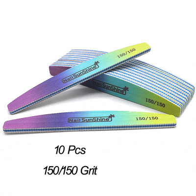 3/5/10 DB Rainbow körömreszelő puffer körömápoláshoz 80/100/150/180/240 Limas Tool Supplies Professzionális erős vastag csiszolóreszelő