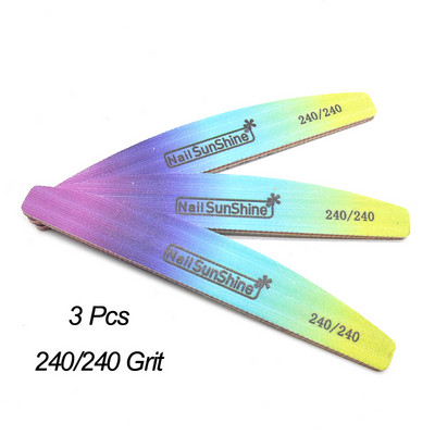 3/5/10 DB Rainbow körömreszelő puffer körömápoláshoz 80/100/150/180/240 Limas Tool Supplies Professzionális erős vastag csiszolóreszelő