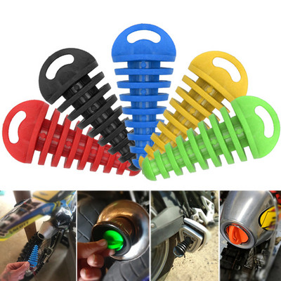 Universal Motorcycle Exhaust Pipe Plug Motocross Tailpipe Rubber Air Bleeder Plug Exhaust Silencer Wash Plug Pipe Protector