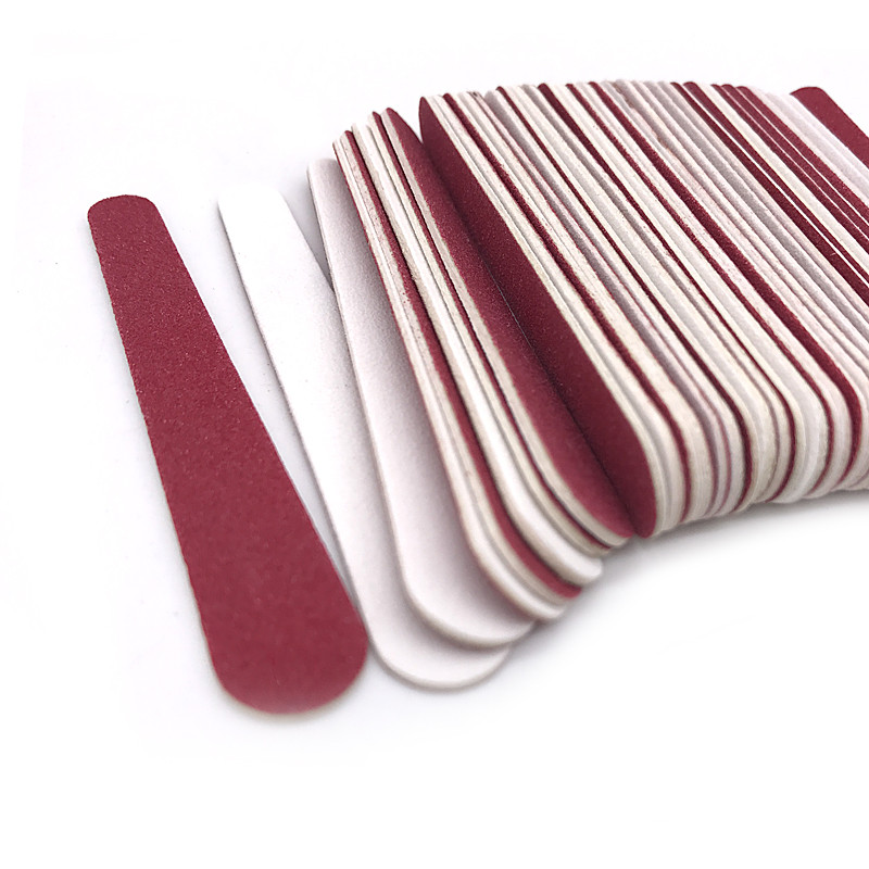 100 X miniküüneviilid 180/240 puidust ühekordselt kasutatav punane valge lihvimine poleerimispuhver Salongi maniküüri otsak küünte kunstitööriistade maniküüri komplekt