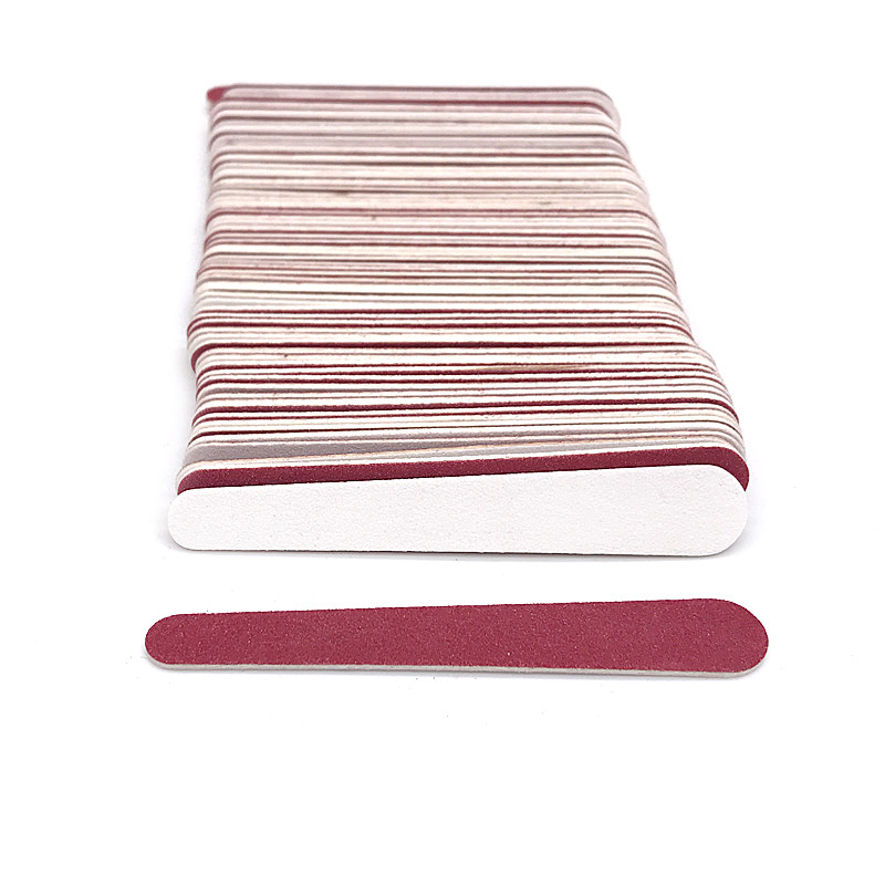 100 X miniküüneviilid 180/240 puidust ühekordselt kasutatav punane valge lihvimine poleerimispuhver Salongi maniküüri otsak küünte kunstitööriistade maniküüri komplekt