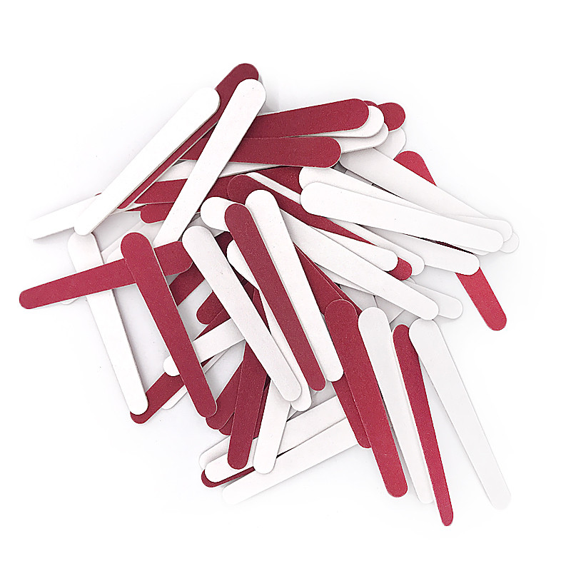 100 X miniküüneviilid 180/240 puidust ühekordselt kasutatav punane valge lihvimine poleerimispuhver Salongi maniküüri otsak küünte kunstitööriistade maniküüri komplekt