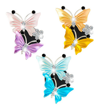 Diamond Butterfly Автомобилен парфюм Освежител за въздух Две пеперуди Автомобилен климатик Изходна скоба Автомобилни аксесоари Интериорни части