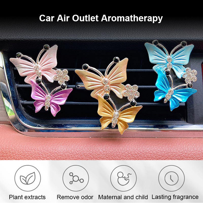 Dijamantni leptir Parfem za automobil Osvježivač zraka Dva leptira Klima uređaj za automobil Izlazna kopča Dodaci za automobil Dijelovi interijera