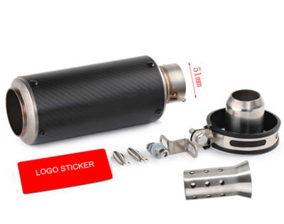 Univerzális 51 mm-es 60 mm-es motorkerékpár kipufogócső proyect hangtompító szénszálas kipufogó DB Killerrel z900 R3 R25 MT07 MT09 R1 számára