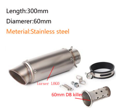 Univerzális 51 mm-es 60 mm-es motorkerékpár kipufogócső proyect hangtompító szénszálas kipufogó DB Killerrel z900 R3 R25 MT07 MT09 R1 számára