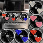 2db Love Heart légfrissítő gyémánt autós parfüm illat aromaterápiás szag diffúzor Auto Styling belső autós kiegészítők