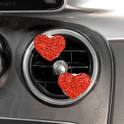 2db Love Heart légfrissítő gyémánt autós parfüm illat aromaterápiás szag diffúzor Auto Styling belső autós kiegészítők