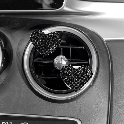 2db Love Heart légfrissítő gyémánt autós parfüm illat aromaterápiás szag diffúzor Auto Styling belső autós kiegészítők