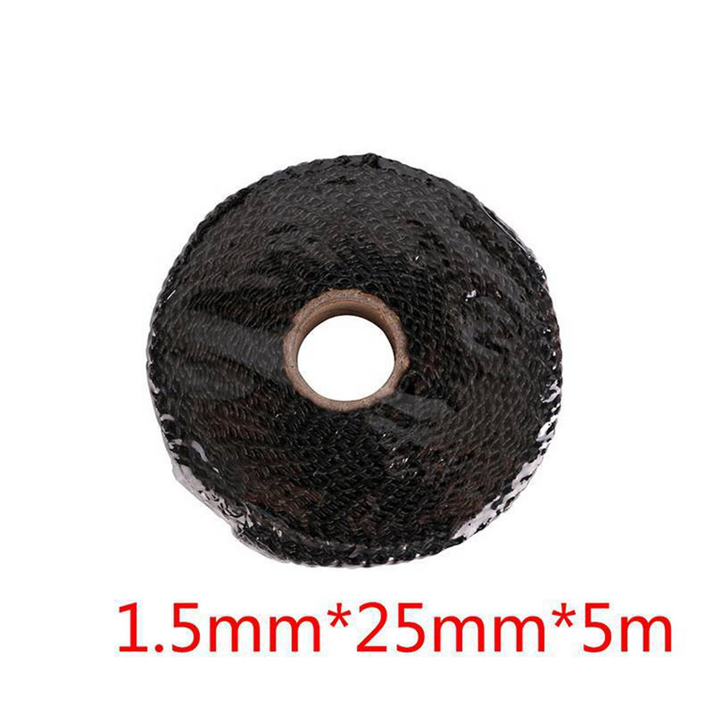 Rola de 5M Fibră de sticlă scut termic pentru mașină, motocicletă, eșapament, bandă termică, țeavă antet, bandă termică, cu legături inoxidabile