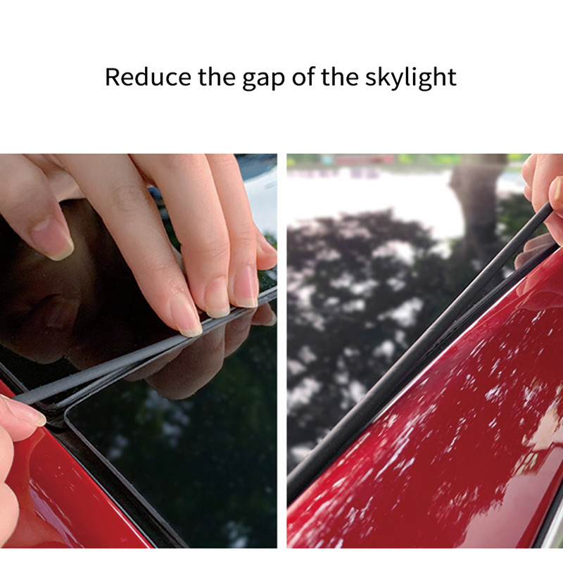 Pentru Tesla Model 3 Accesorii pentru fereastră de acoperiș auto Reducere zgomot Bandă de etanșare din cauciuc Trim pentru parbriz Benzi impermeabile