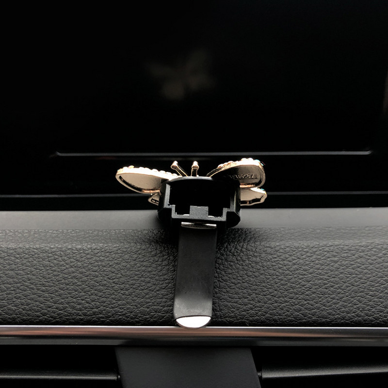 Formă rafinată de fluture de strass, parfum de mașină, fluture colorat, odorizant de mașină, clemă de decorare, parfum de mașină, parfum de mașină