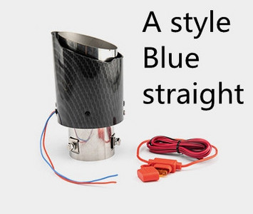 Toba de eșapament universală din fibră de carbon, luminoasă, cu LED-uri albastre și roșii