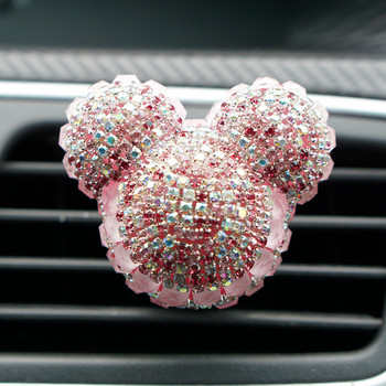 Στολίδι αυτοκινήτου Cute Crystal Diamond Auto Air Condition Vent Clip Έξοδος αρώματος Air Smell Diffuser Fragrance Αρωματικό αέρα