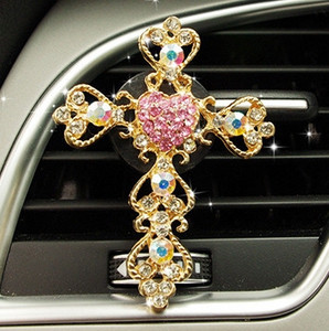 MR TEA New Diamond Flower Cerb Coroana Cruce Car Styling Odorizant Parfum pentru Mașină Aer Condiționat Ventilare Miros Jucării Accesorii