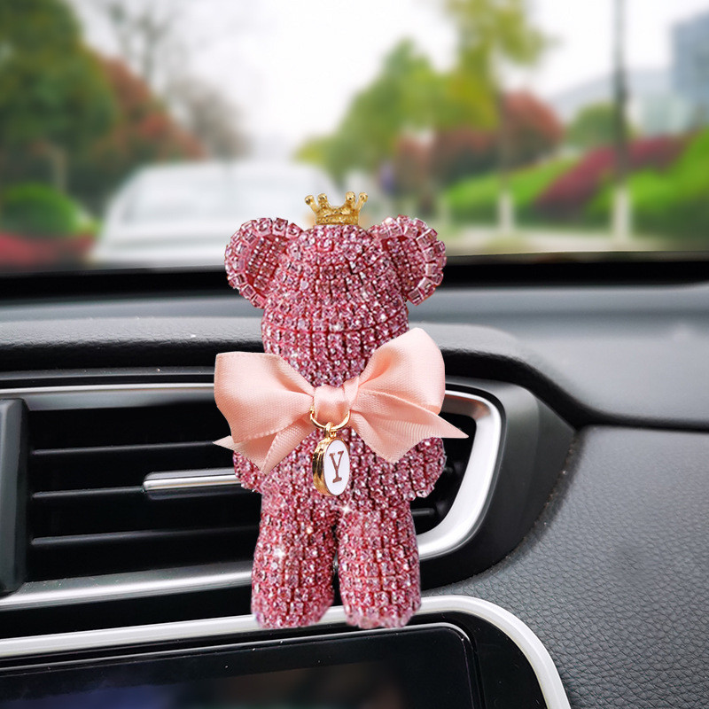 Μόδα Styling Diamond Diffuser Crystal Diffuser Cartoon Cartoon Gloomy Bear Car άρωμα Κλιπ άρωμα Auto Vent Αρωματικό Άρωμα