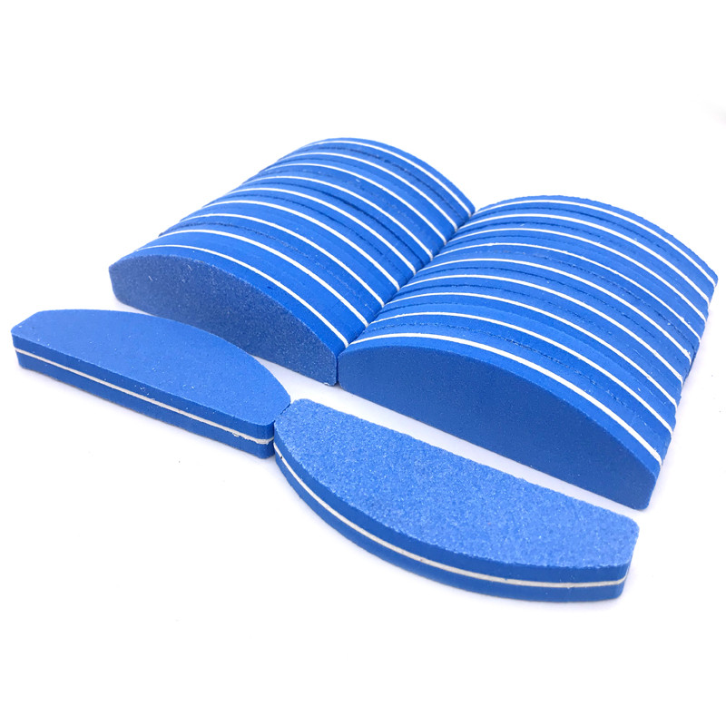 Új 20 db/Lot Moon stílusú szivacsos körömreszelő Mini Bloc Polissoir Ongle 100/180 csiszolópapír színes Nagel Vijl Lima puffereszközök