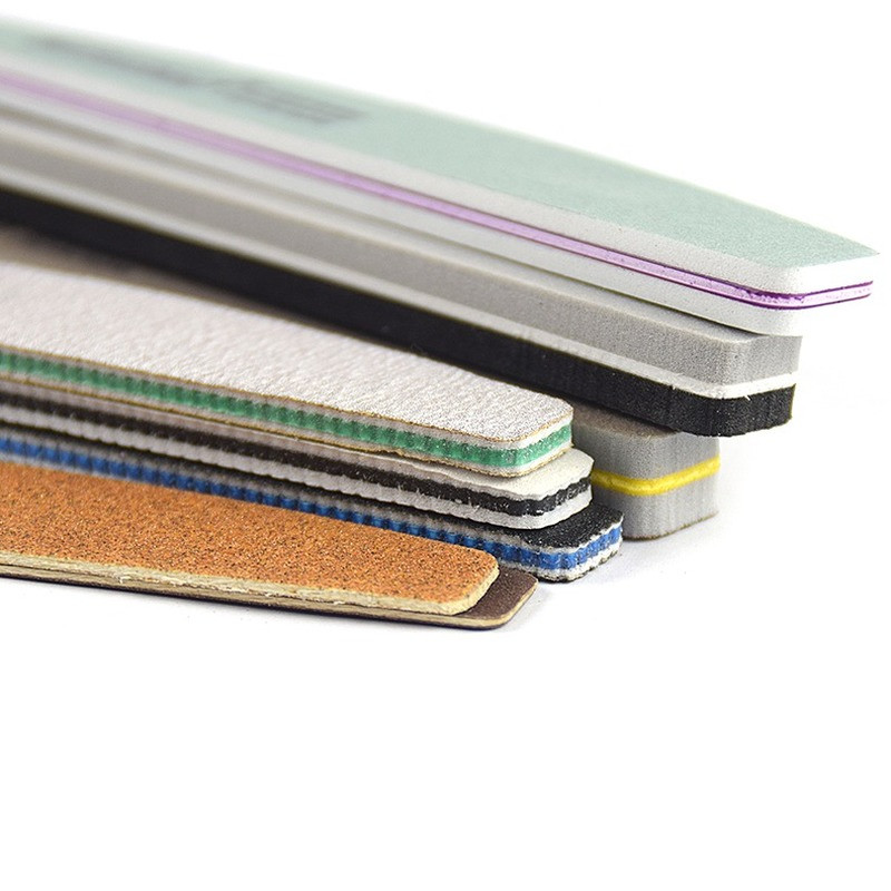 2022, nou sosire, set profesional de manichiură, instrumente, pile de unghii multifuncționale, set de pile de unghii din lemn lavabile cu burete, cu cutie