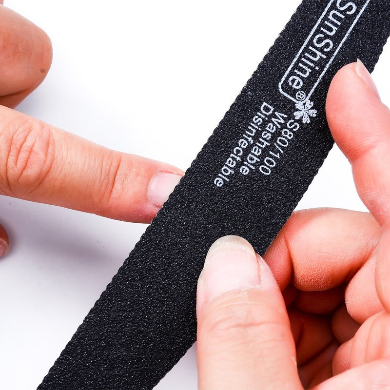 2022, nou sosire, set profesional de manichiură, instrumente, pile de unghii multifuncționale, set de pile de unghii din lemn lavabile cu burete, cu cutie