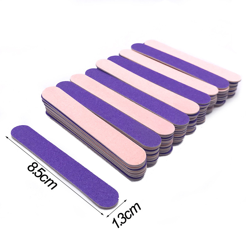 50 buc/lot Pile de unghii din lemn Hârtie abrazivă roz pentru unghii Pilă de unică folosință pentru îndepărtarea cuticulelor Tampoane Slim Callus Nail Art Tools Kit de manichiură