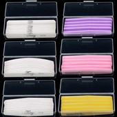 10 buc Pile de unghii Tampon cu cutie de depozitare 100/180 Pilă de manichiură cu granulație dublă pentru barcă puternică Hârtie abrazivă pentru șlefuire Nisip Instrument pentru arta unghiilor