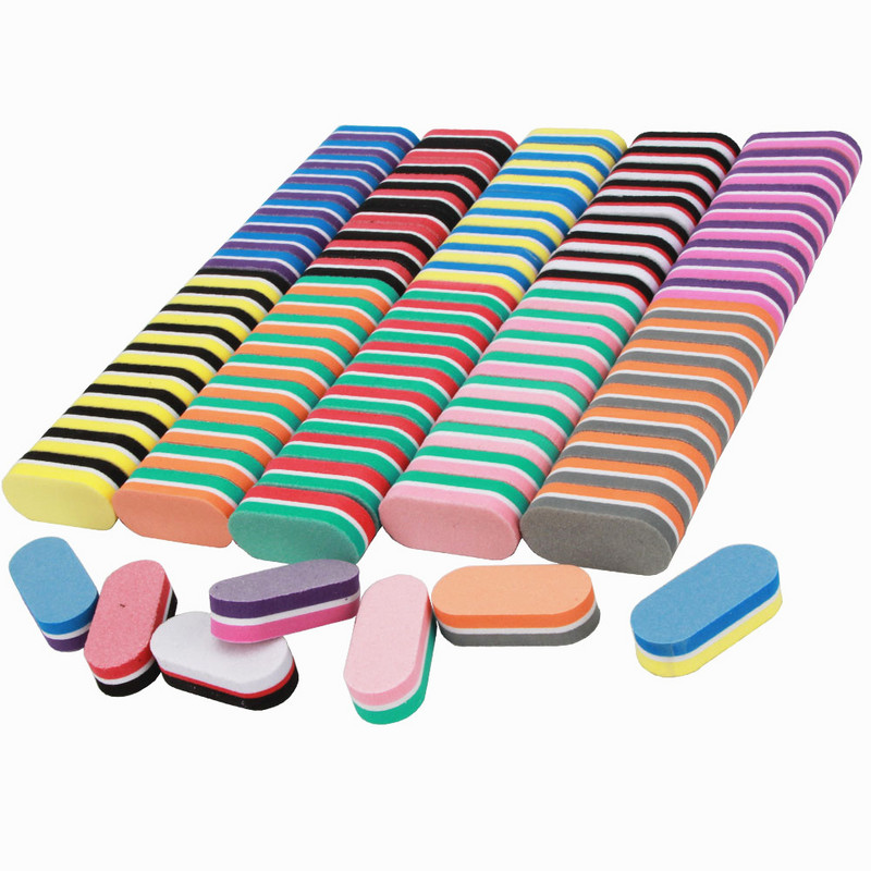 25 buc/lot mini bloc tampon pentru unghii amestec 10 stiluri colorate bricolaj burete profesional lac de unghii manichiură instrumente tampon pentru unghii