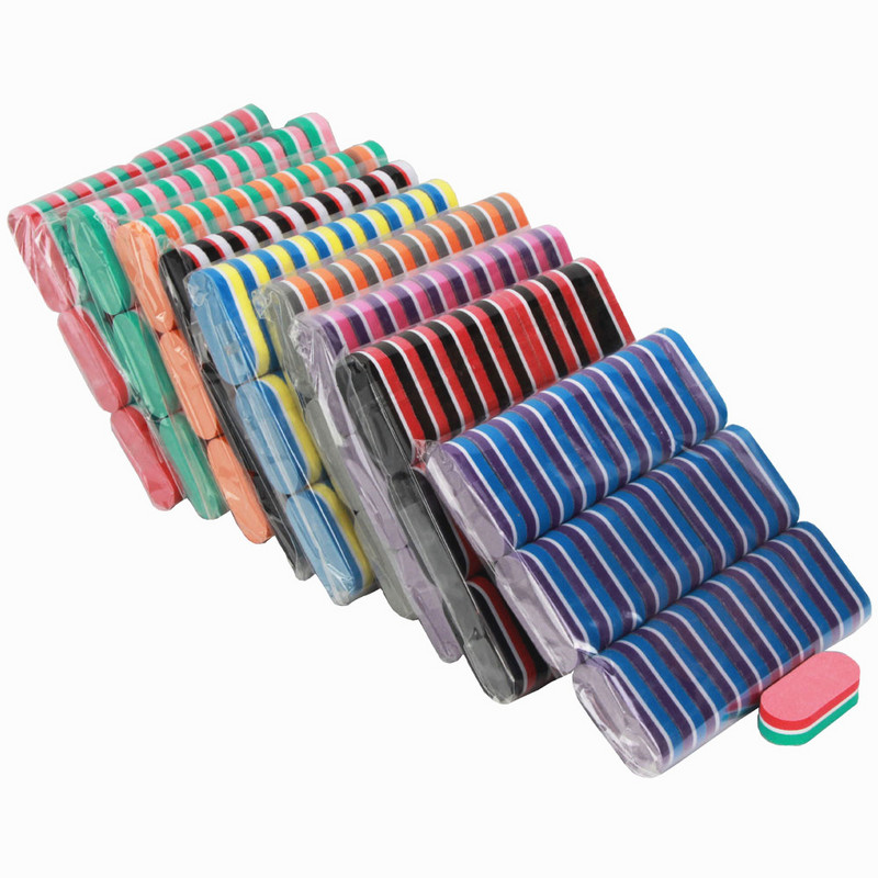 25 buc/lot mini bloc tampon pentru unghii amestec 10 stiluri colorate bricolaj burete profesional lac de unghii manichiură instrumente tampon pentru unghii