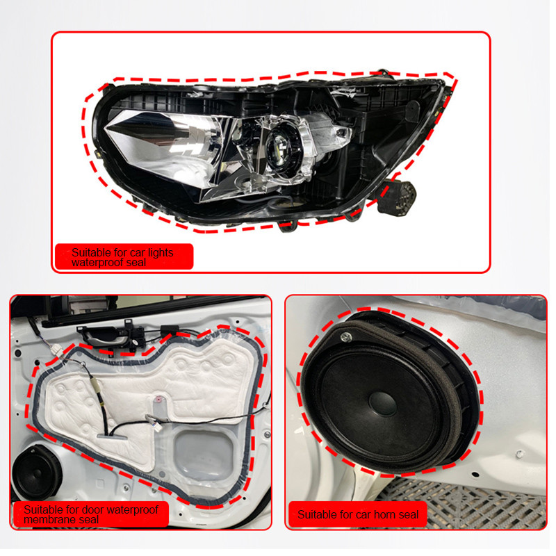 Headlight Sealant Seal Snake Gum Headlight Soft Strip Αδιάβροχη κόλλα Μη τοξική και άγευστη κόλλα από καουτσούκ βουτυλίου 9mm*4m