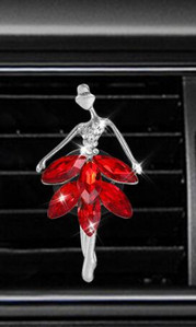 Išskirtinis metalinis baleto merginos modeliavimas automobilių oro kondicionieriaus dekoravimo kvepalų klipas Baleto šokėjos automobilio oro gaiviklis Kvepalai