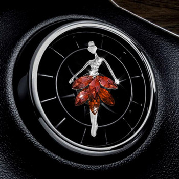 Изящно метално балетно момиче Моделиране Автомобилен климатик декорация парфюм щипка Балетна танцьорка Освежител за кола Парфюм