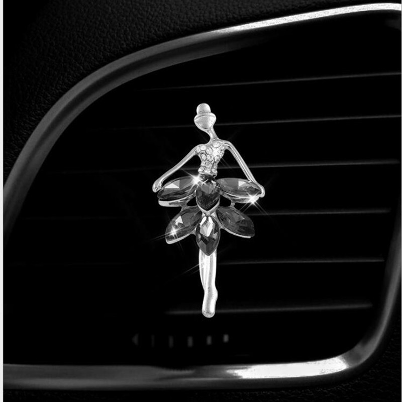 Išskirtinis metalinis baleto merginos modeliavimas automobilių oro kondicionieriaus dekoravimo kvepalų klipas Baleto šokėjos automobilio oro gaiviklis Kvepalai