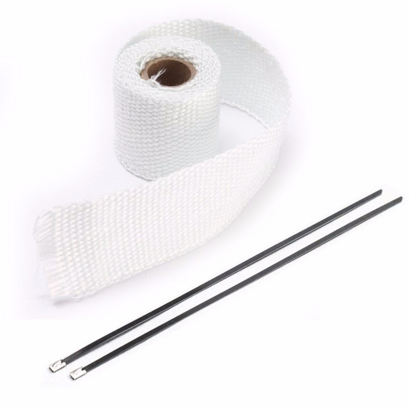 1PC 1M rolă din fibră de sticlă auto motocicletă țeavă de evacuare header izolație bandă de înveliș termic pentru menținerea răcitorului compartimentului motorului