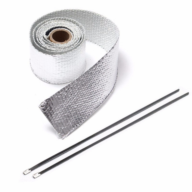 1PC 1M rolă din fibră de sticlă auto motocicletă țeavă de evacuare header izolație bandă de înveliș termic pentru menținerea răcitorului compartimentului motorului
